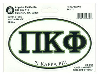 Pi Kappa Phi Euro Decal Oval Sticker