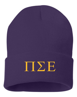 Pi Sigma Epsilon Greek Letter Knit Cap