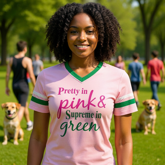 Pretty In Pink Supreme In Green Pink & Green Jersey