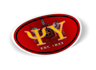 Psi Upsilon Color Oval Decal