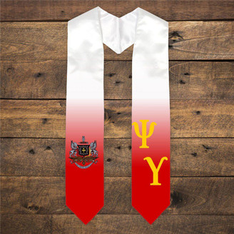 Psi Upsilon Extra Fancy Diagonal Greek Graduation Stole W Crest 