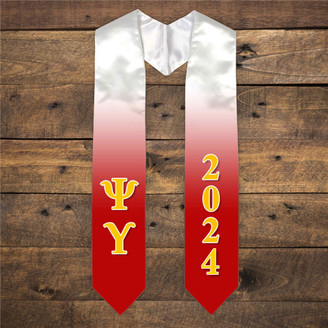 Psi Upsilon Extra Fancy Greek Graduation Stole W Year