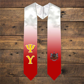  Psi Upsilon Extra Fancy Simple Greek Graduation Stole W Crest 
