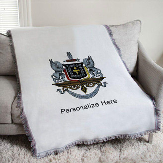  Psi Upsilon Full Color Crest Afghan Blanket Throw 