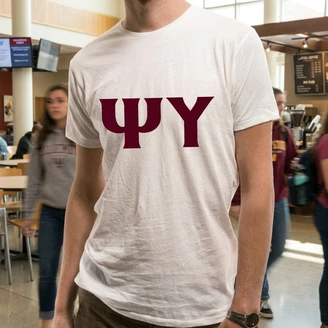 Psi Upsilon Lettered Shirt