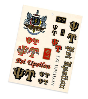  Psi Upsilon Multi Decal Sheet 
