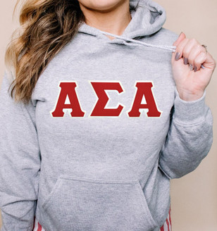  Alpha Sigma Alpha Custom Twill Hooded Sweatshirt 