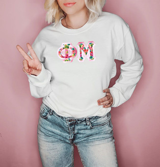 $35 Phi Mu Custom Twill Sweatshirt