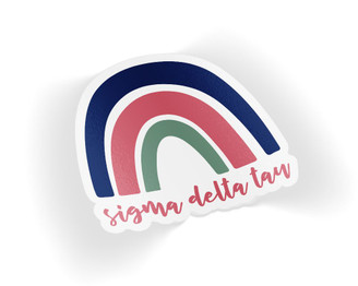 Sigma Delta Tau Rainbow Sticker