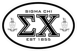 Sigma Chi Oval Crest - Shield Sticker