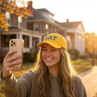 Sigma Delta Tau Greek Letter Hat