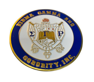 SAVAGE Sigma Gamma Rho Round Car Badges 