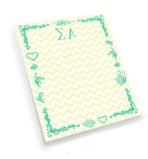  Sigma Alpha Chevron Notepad 