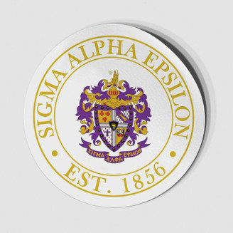  Sigma Alpha Epsilon Circle Crest - Shield Decal 