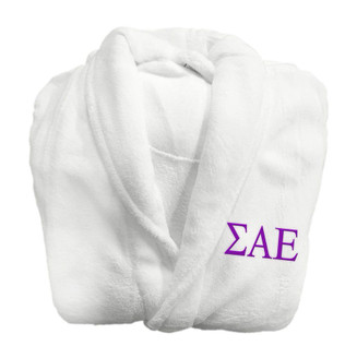 Sigma Alpha Epsilon Fraternity Lettered Bathrobe