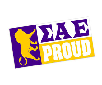 Sigma Alpha Epsilon Proud Bumper Sticker - CLOSEOUT