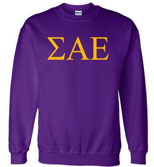  Sigma Alpha Epsilon Lettered World Famous Greek Crewneck 