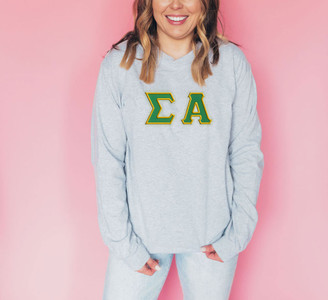 DISCOUNT Sigma Alpha Lettered Long Sleeve Tee