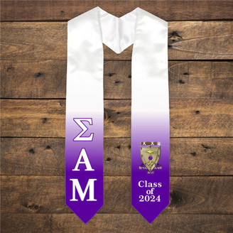 Sigma Alpha Mu Extra Fancy Greek Class Of 2024 Graduation Stole