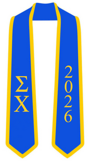 Sigma Chi Graduation Sash Stole w/ Year