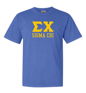 Sigma Chi Greek Custom Comfort Colors Heavyweight T-Shirt