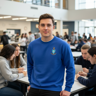 DISCOUNT-Sigma Chi World Famous Crest - Shield Crewneck Sweatshirt - Best Value