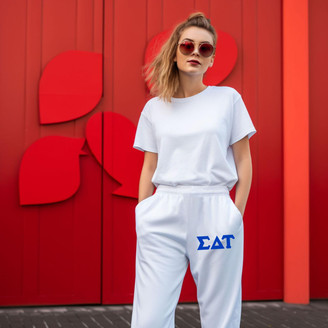  Sigma Delta Tau Lettered Thigh Sweatpants 