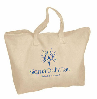 Greekgear Sigma Delta Tau Mascot Zippered Tote Bag 