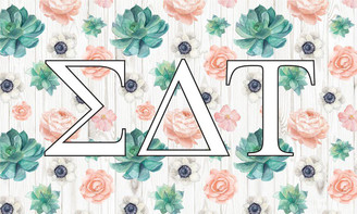 Sorority Shop Sigma Delta Tau New Succulent Flag 