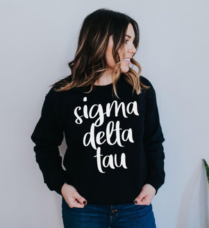  Sigma Delta Tau Script Crew Sweatshirt 