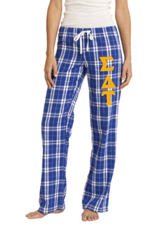 Sigma Delta Tau Women's Flannel Plaid Pant - PJ's