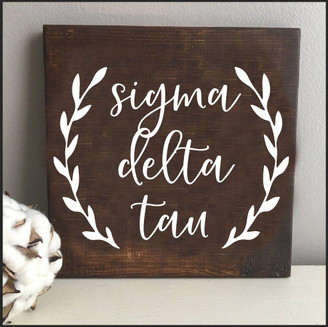 Sorority Shop Sigma Delta Tau Wooden Wall Art 
