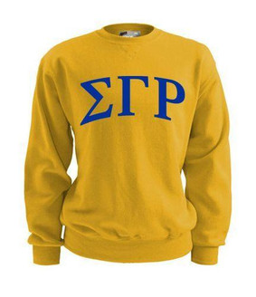  Sigma Gamma Rho Arched Greek Lettered Crewneck Sweatshirt 