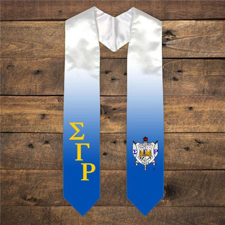  Sigma Gamma Rho Extra Fancy Diagonal Greek Graduation Stole W Crest 