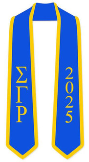  Sigma Gamma Rho Graduation Sash Stole w/ Year 