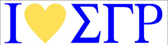 Sigma Gamma Rho I Love Bumper Sticker