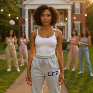 Sigma Gamma Rho Lettered Thigh Sweatpants