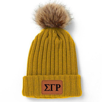 Sorority Shop Sigma Gamma Rho Pom Pom Beanie Hat 