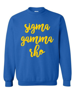  Sigma Gamma Rho Script Crew Sweatshirt 