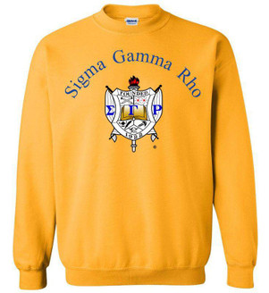  Sigma Gamma Rho World Famous Color Crest Printed Crewneck Sweatshirt 