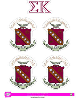 Sigma Kappa Crest Sticker Sheet