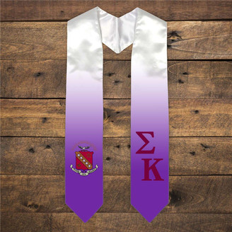  Sigma Kappa Extra Fancy Diagonal Greek Graduation Stole W Crest 