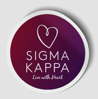 Sigma Kappa Logo Round Decal