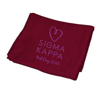 Greekgear Sigma Kappa Mascot  Sweatshirt Blanket 