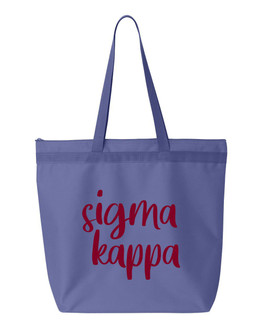Sigma Kappa Script Tote Bag