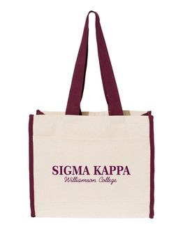 Sigma Kappa Tote with Contrast-Color Handles