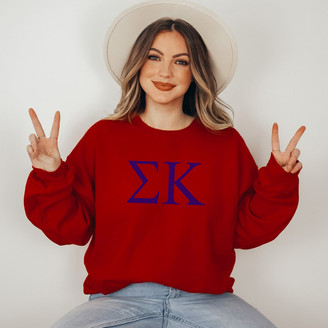 Sigma Kappa Lettered World Famous Greek Crewneck