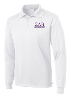 Sigma Lambda Beta- $35 World Famous Long Sleeve Dry Fit Polo-2