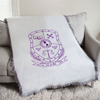 Sigma Lambda Beta Full Color Crest Afghan Blanket Throw