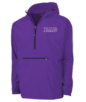  Sigma Lambda Beta Tackle Twill Lettered Pack N Go Pullover 